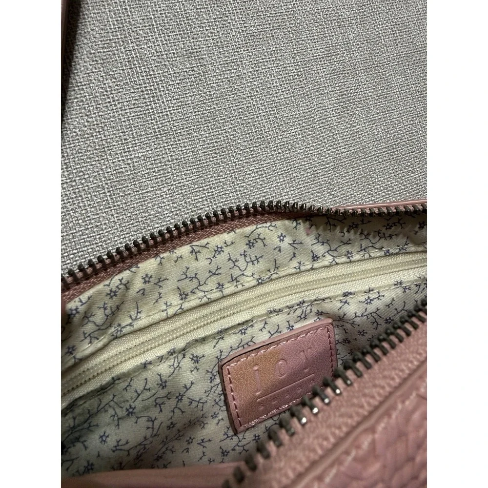 JOY Susan Blush Pink Textured Wristlet Wallet Clutch | Zip Top | Crossbody Strap